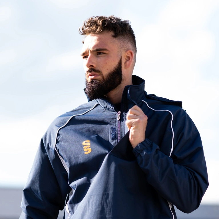 HAMPSTEAD CC - Dual Curve 1/4 Zip Rain Jacket : Navy