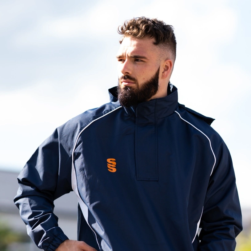 HAMPSTEAD CC - Dual Curve 1/4 Zip Rain Jacket : Navy